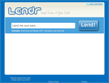Tablet Screenshot of lendr.com